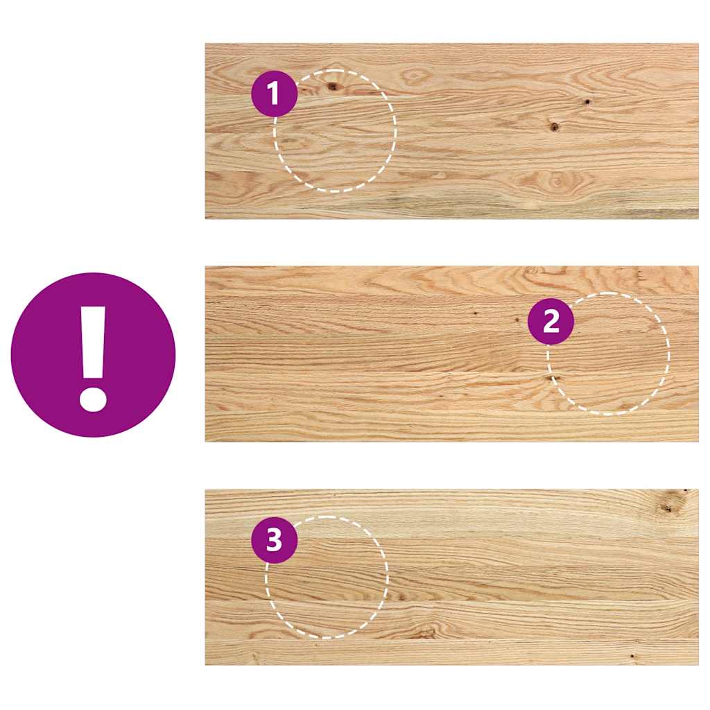 vidaXL Davanzali 2 pz Non Trattati 70x30x2 cm Legno Massello di Rovere