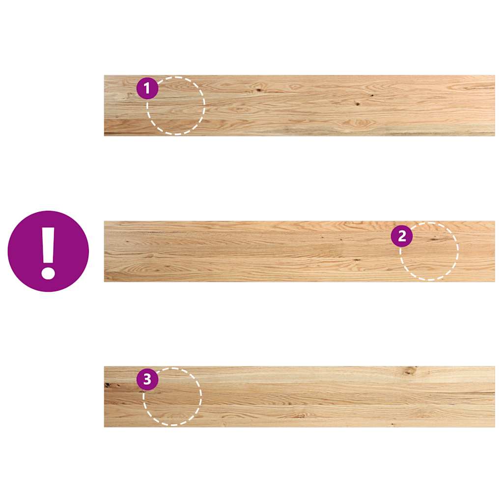 vidaXL Davanzali 2 pz Non Trattati 160x30x2cm Legno Massello di Rovere