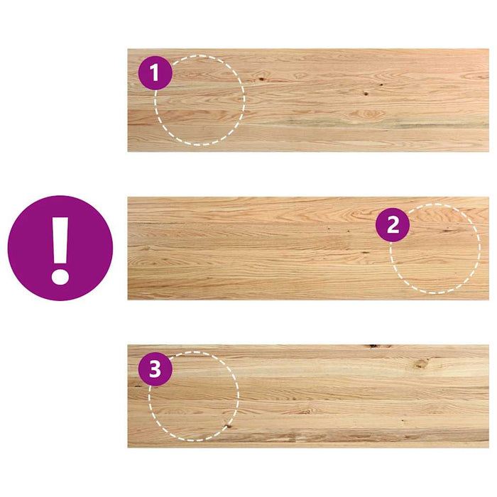 vidaXL Davanzali 2 pz Non Trattati 140x40x2cm Legno Massello di Rovere