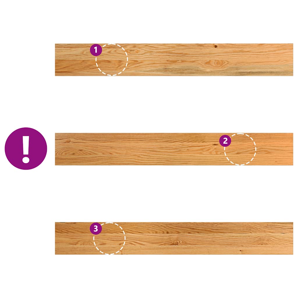 Davanzali 2 pz Marrone Chiaro 110x15x2 cm Legno Massello Rovere 4009129