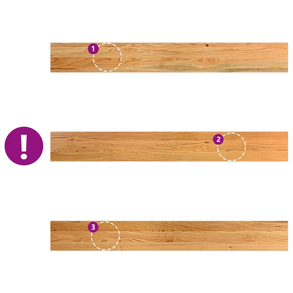 Davanzali 2 pz Marrone Chiaro 120x15x2 cm Legno Massello Rovere 4009130