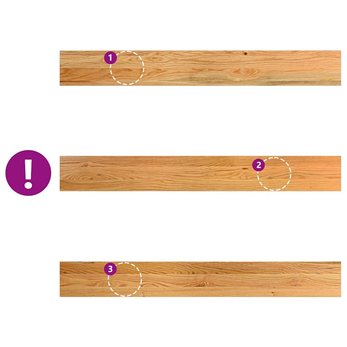 Davanzali 2 pz Marrone Chiaro 120x15x2 cm Legno Massello Rovere 4009130