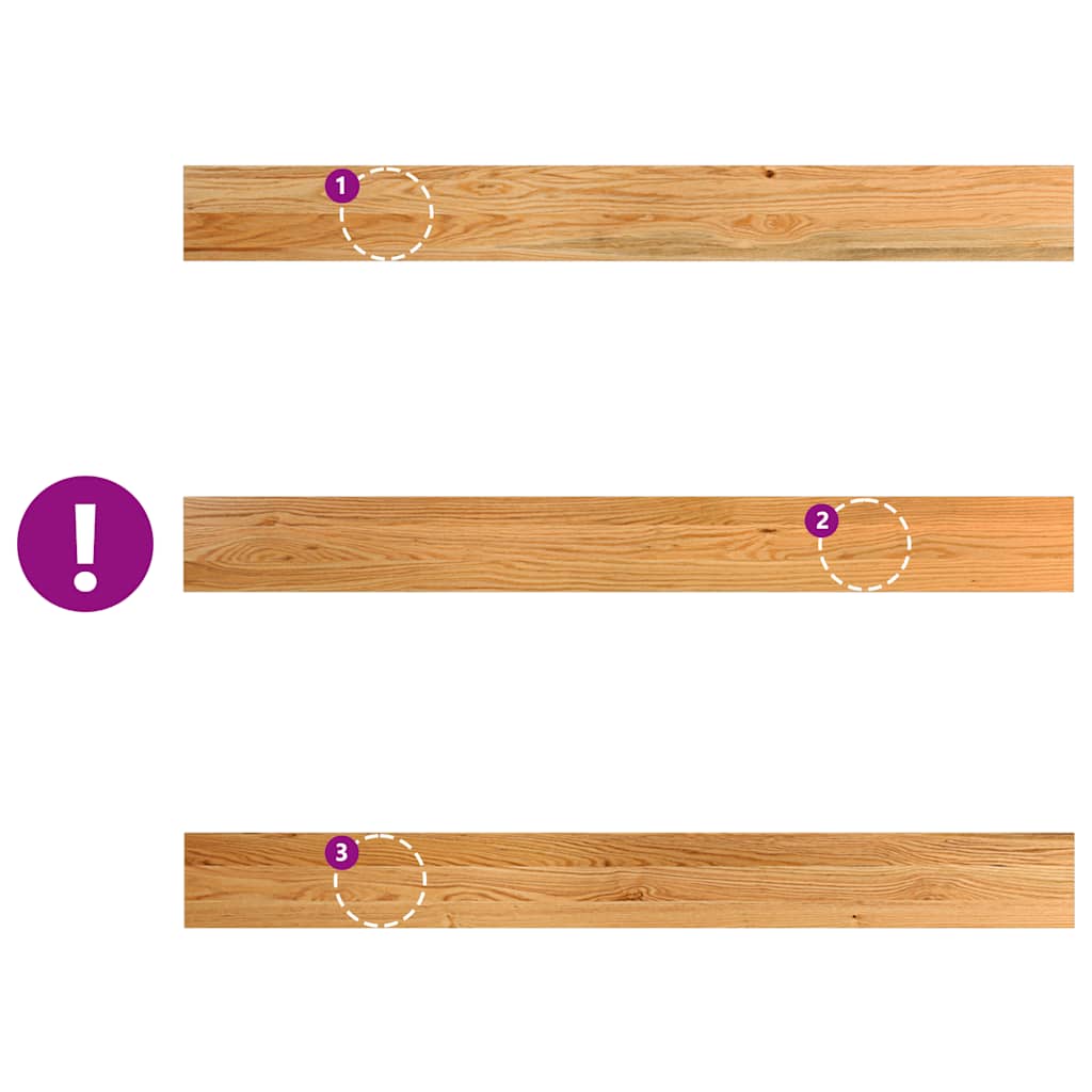 Davanzali 2 pz Marrone Chiaro 140x15x2 cm Legno Massello Rovere