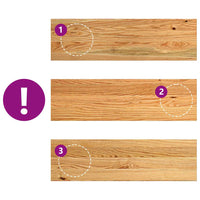 Davanzali 2 pz Marrone Chiaro 70x20x2 cm Legno Massello Rovere