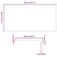 vidaXL Davanzali 2 pz Marrone Chiaro 80x40x2 cm Legno Massello Rovere