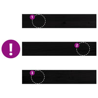 Davanzali 2 pz Marrone Scuro 80x15x2 cm Legno Massello Rovere 4009166