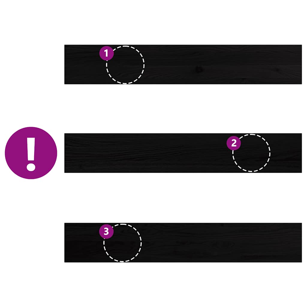 Davanzali 2 pz Marrone Scuro 90x15x2 cm Legno Massello Rovere