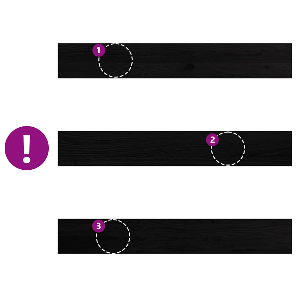 vidaXL Davanzali 2 pz Marrone Scuro 100x15x2 cm Legno Massello Rovere