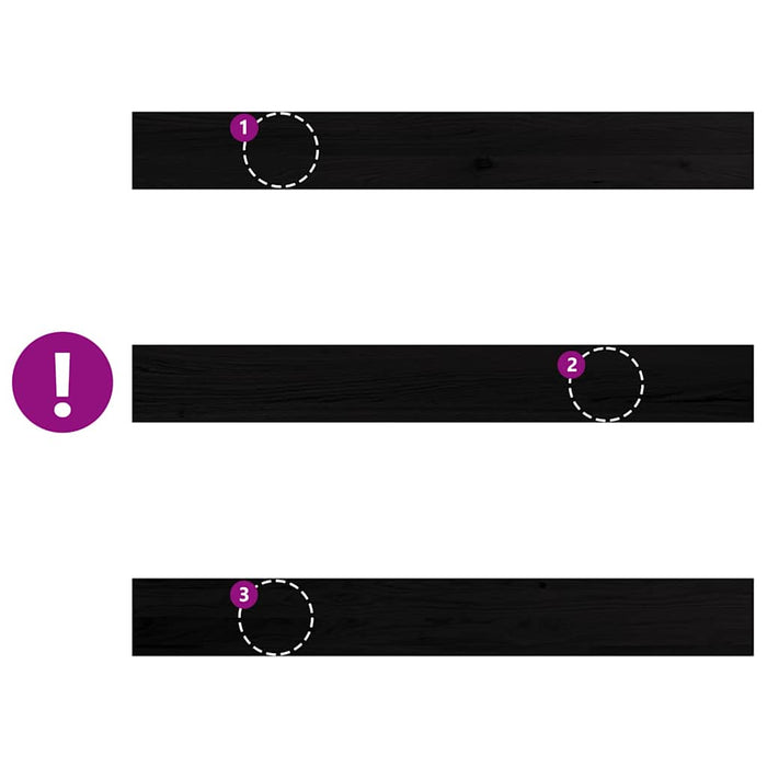 Davanzali 2 pz Marrone Scuro 120x15x2 cm Legno Massello Rovere 4009170