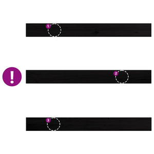 Davanzali 2 pz Marrone Scuro 140x15x2 cm Legno Massello Rovere