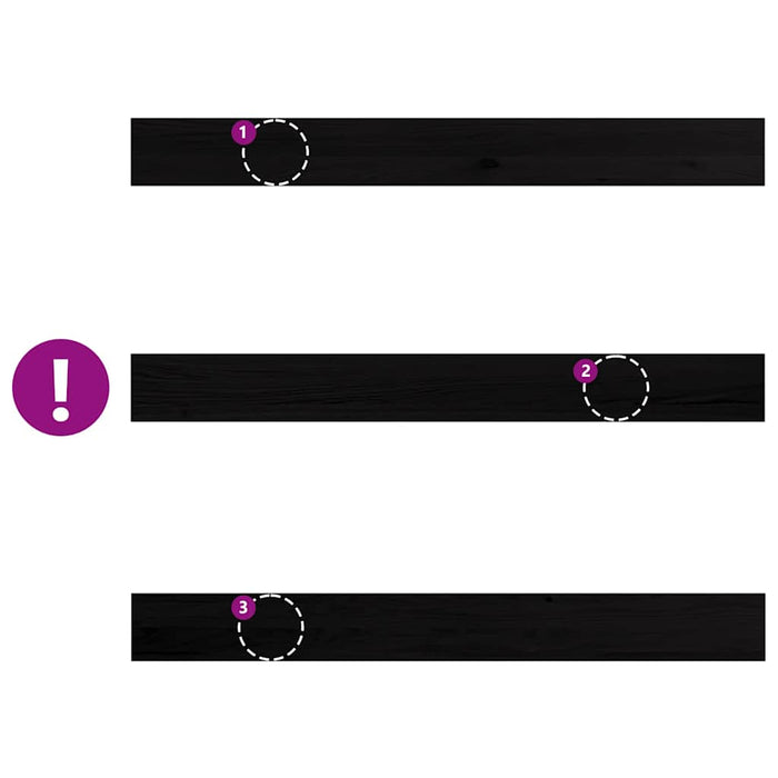 Davanzali 2 pz Marrone Scuro 140x15x2 cm Legno Massello Rovere