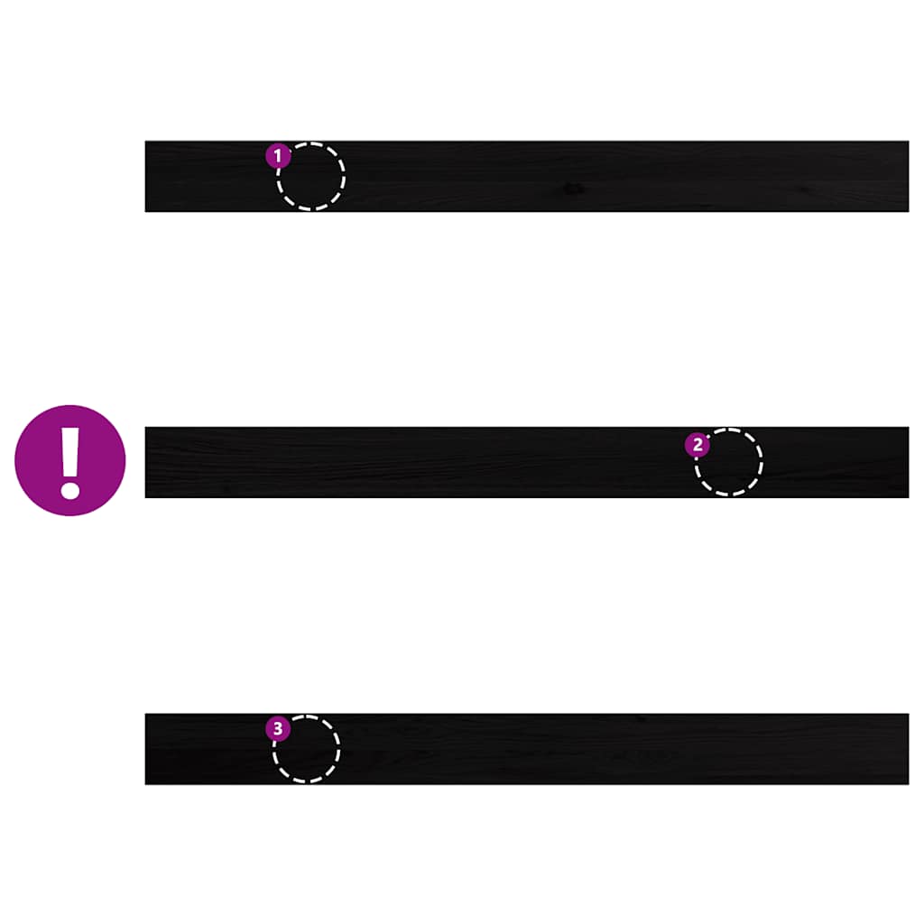 Davanzali 2 pz Marrone Scuro 160x15x2 cm Legno Massello Rovere