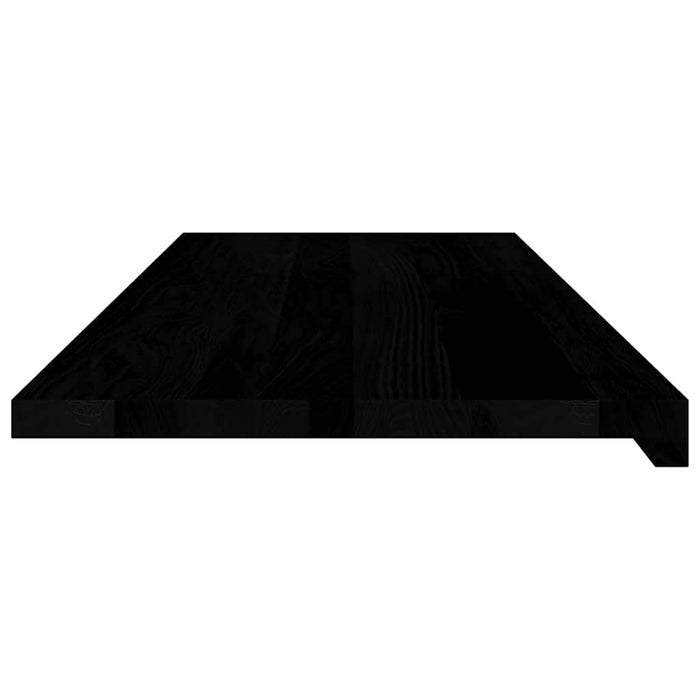 Davanzali 2 pz Marrone Scuro 110x40x2 cm Legno Massello Rovere