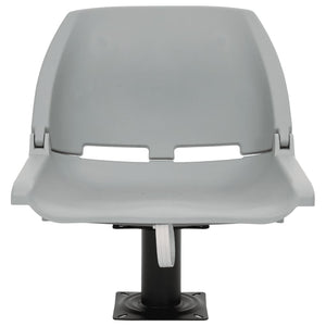 Set Sedile Barca Pieghevole 2pz Senza Cuscino Grigio 48x51x41cm 3284272