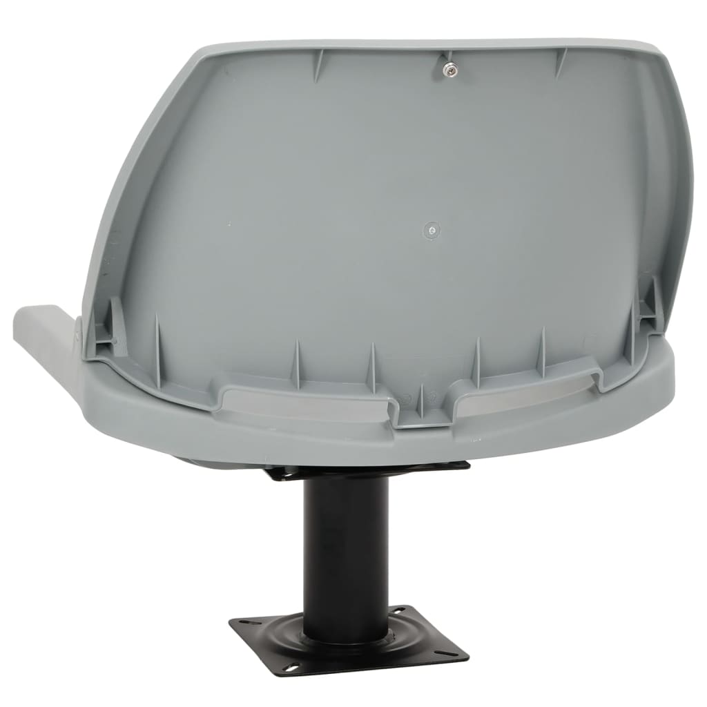 Set Sedile Barca Pieghevole 2pz Senza Cuscino Grigio 48x51x41cm 3284272