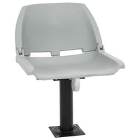 Set Sedile Barca Pieghevole 2pz Senza Cuscino Grigio 48x51x41cm