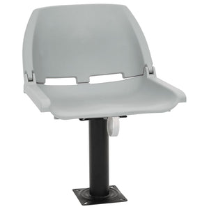 Set Sedile Barca Pieghevole 2pz Senza Cuscino Grigio 48x51x41cm