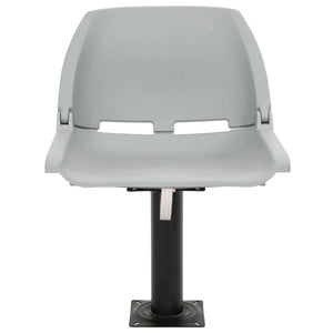 Set Sedile Barca Pieghevole 2pz Senza Cuscino Grigio 48x51x41cm