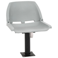 Set Sedile Barca Pieghevole 4pz Senza Cuscino Grigio 48x51x41cm