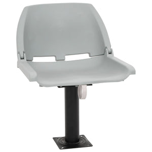 Set Sedile Barca Pieghevole 4pz Senza Cuscino Grigio 48x51x41cm