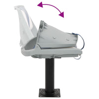 Set Sedile per Barca Pieghevole 2pz Blu e Bianco 48x51x41 cm