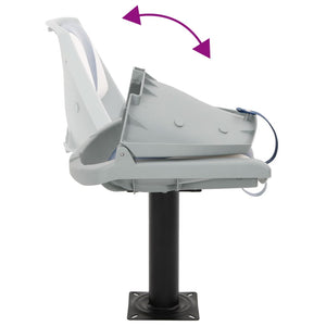 Set Sedile per Barca Pieghevole 2pz Blu e Bianco 48x51x41 cm 3284279