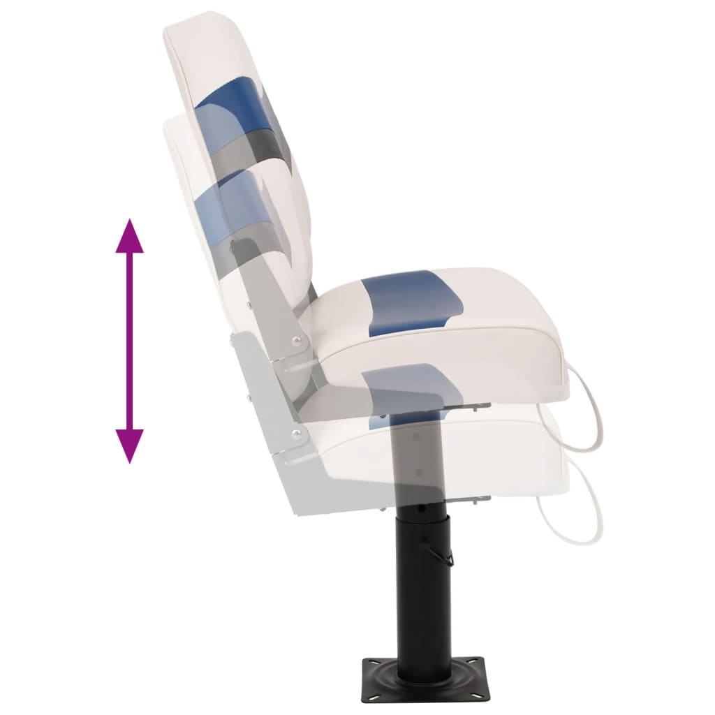 Set Sedile da Barca Pieghevole 2pz con Schienale Alto 3284310