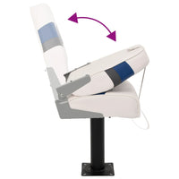 Set Sedile da Barca Pieghevole 4 pz con Schienale Alto