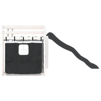 vidaXL Letto a Castello con Scivolo e Tende Bianco e Nero 90x200 cm