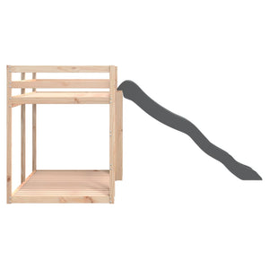 Letto a Castello Scivolo e Scala 80x200 cm Legno Massello Pino 3284239