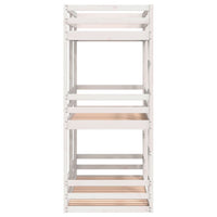 vidaXL Letto a Castello Triplo Bianco 90x200 cm Legno Massello di Pino