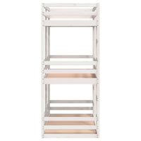 vidaXL Letto a Castello Triplo Bianco 75x190 cm Legno Massello di Pino