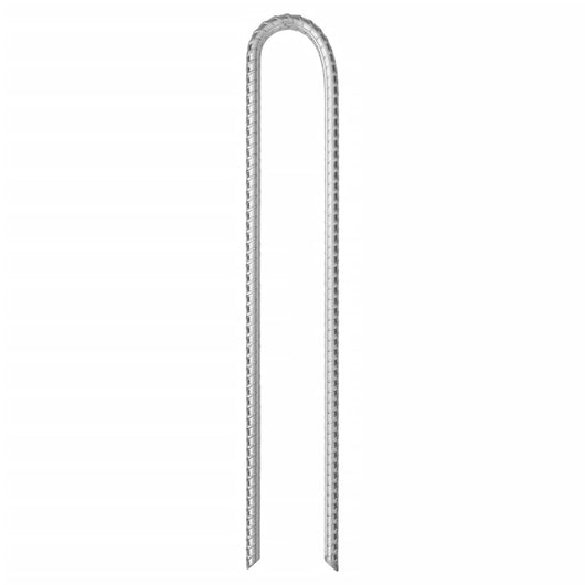 Picchetti Tenda 6 pz a Forma di U 37 cm Ø10 mm Acciaio Zincato