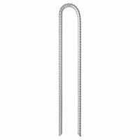 vidaXL Picchetti Tenda 12 pz a Forma di U 37 cm Ø10 mm Acciaio Zincato