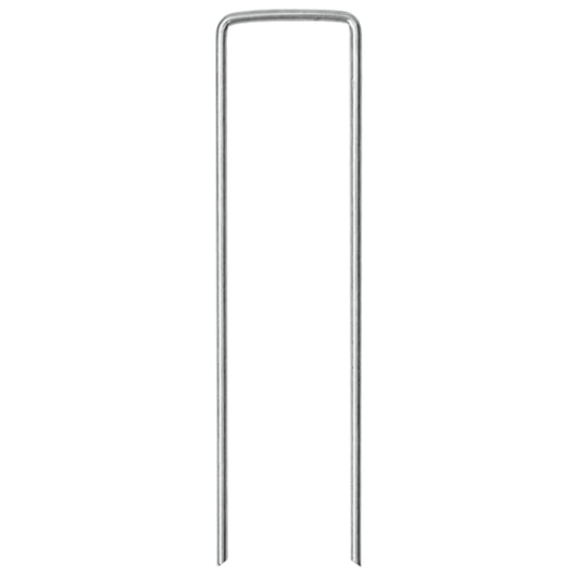 Picchetti da Terra a Forma di U 25pz 15x3,5 cm Acciaio Zincato 4009359