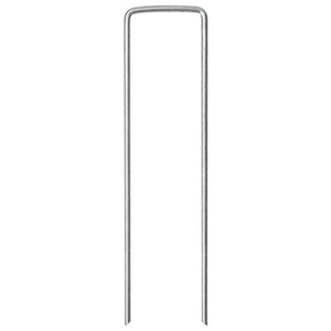 Picchetti da Terra a Forma di U 25pz 15x3,5 cm Acciaio Zincato