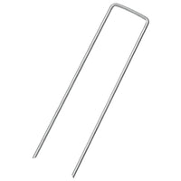 vidaXL Picchetti da Terra a Forma di U 50 pz 15x3,5 cm Acciaio Zincato