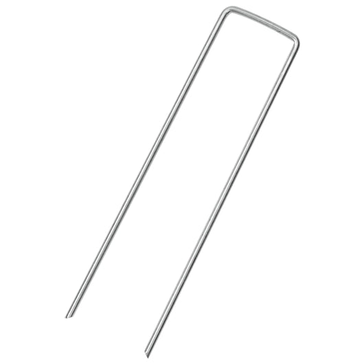 vidaXL Picchetti da Terra a Forma di U 50 pz 15x3,5 cm Acciaio Zincato