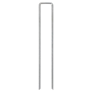 Picchetti da Terra a Forma di U 25pz 20x4 cm in Acciaio Zincato