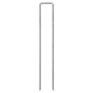 Picchetti da Terra a Forma di U 50pz 20x4 cm in Acciaio Zincato 4009362