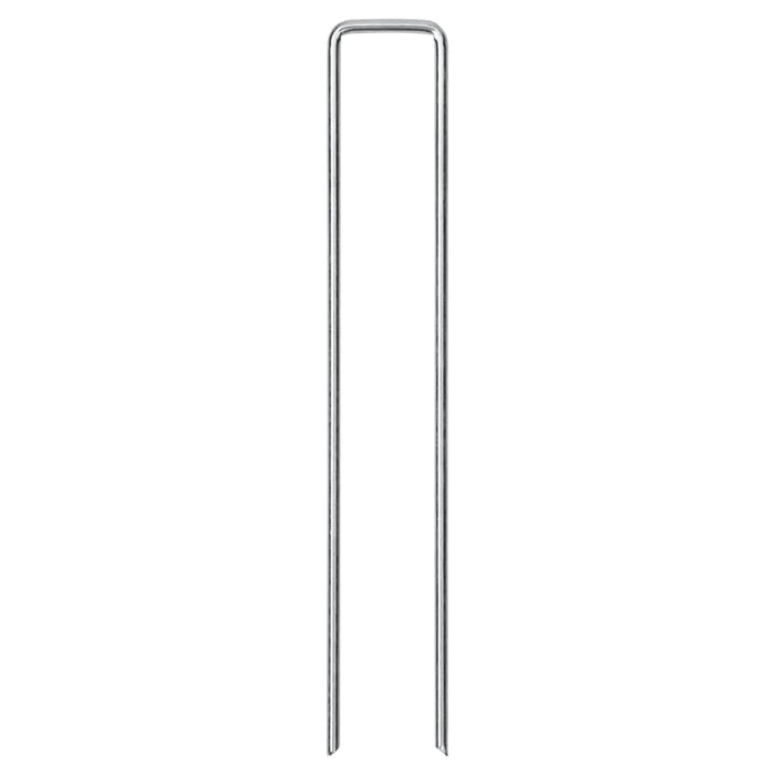 Picchetti da Terra a Forma di U 50pz 20x4 cm in Acciaio Zincato 4009362