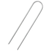 Picchetti da Terra a Forma di U 25pz 15x3,5 cm Acciaio Zincato