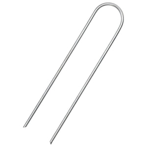 Picchetti da Terra a Forma di U 50 pz 15x3,5 cm Acciaio Zincato