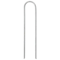 Picchetti da Terra a Forma di U 50 pz 15x3,5 cm Acciaio Zincato