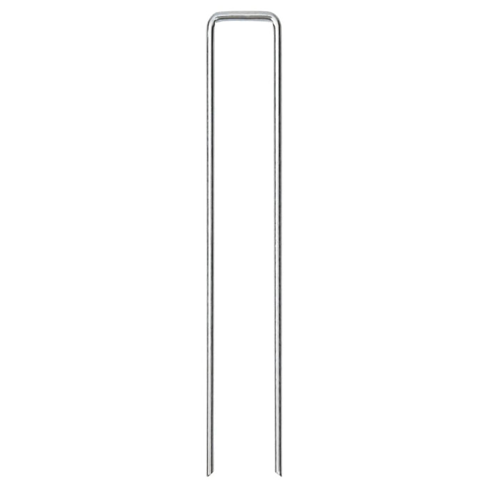 Picchetti da Terra a Forma di U 50 pz 20x3,5 cm Acciaio Zincato