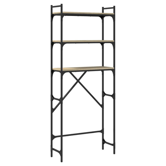 Scaffale per Lavatrice Rovere Sonoma 67x25x163 cm Multistrato 847866