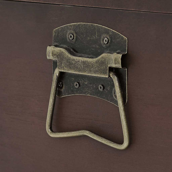 vidaXL Scrigno Tesoro Chiusure Marrone Scuro 90x50x39,5cm Compensato