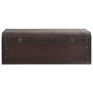 Scrigno Tesoro Chiusure Marrone Scuro 110x50x39,5cm Compensato