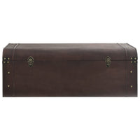 Scrigno Tesoro Chiusure Marrone Scuro 110x50x39,5cm Compensato 4010550