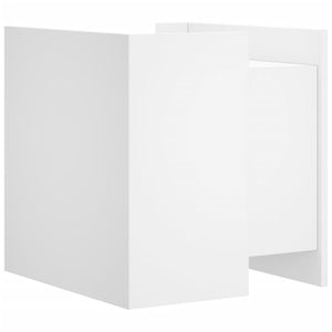 Comodino Bianco 45x50x50 cm in Truciolato 848276